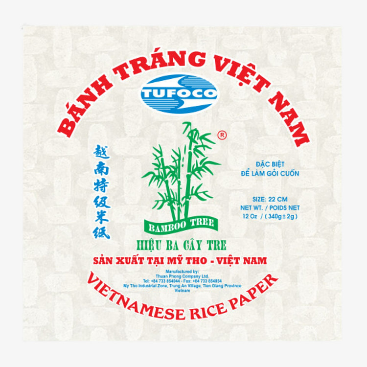 Bamboo Tree Square Rice Paper 22cm 1count
