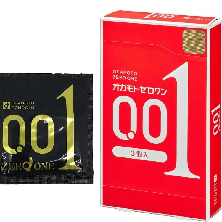 OKAMOTO 冈本001 超薄避孕套 3个装 1 盒