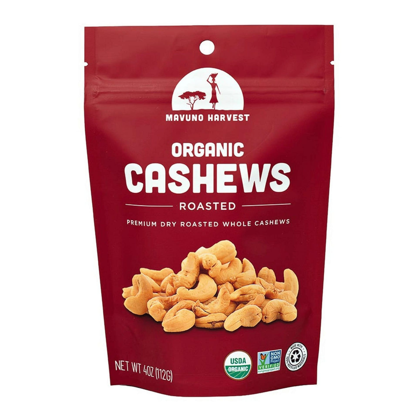Organic Cashews | 4 oz (6 bags) 1 each