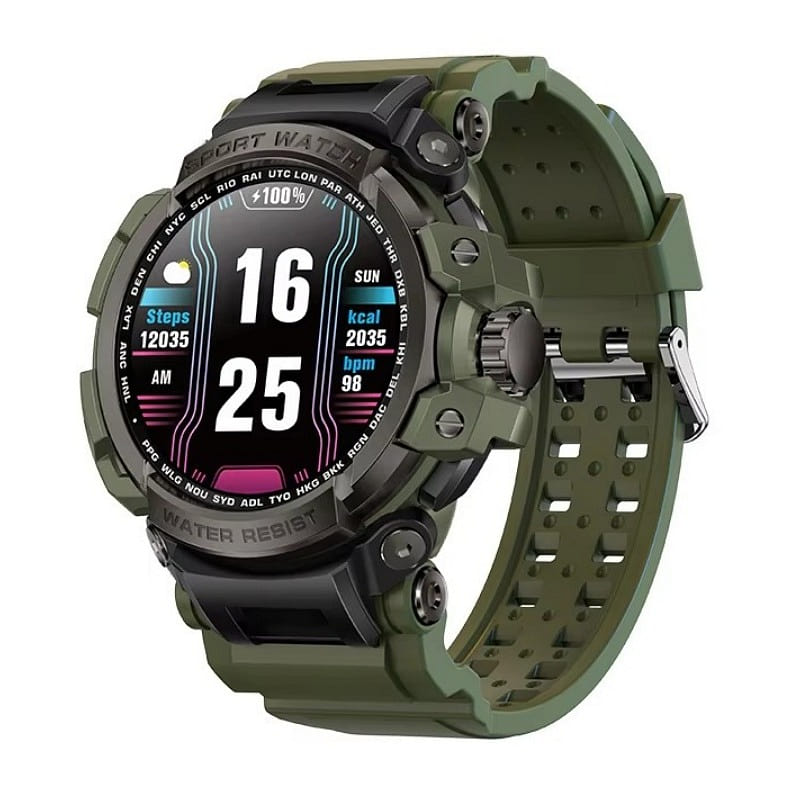 Outdoor sports fitness tracker smartwatch green 1 each