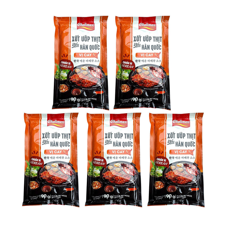 Cholimex Korean BBQ Sauce (Spicy) - Combo 90 g*5 pack