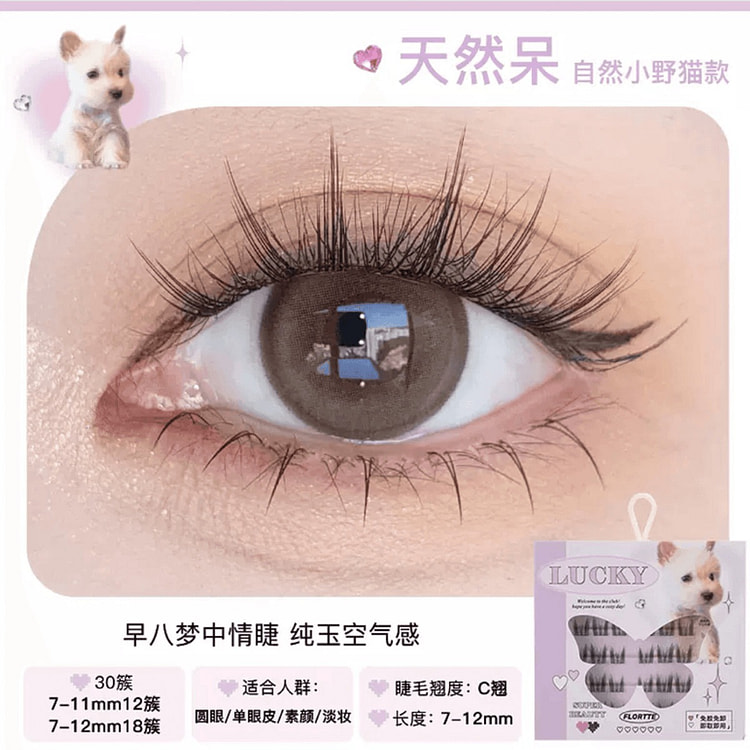 Glue-freeFalseEyelashes,SegmentedDesign 30Clusters 1 count