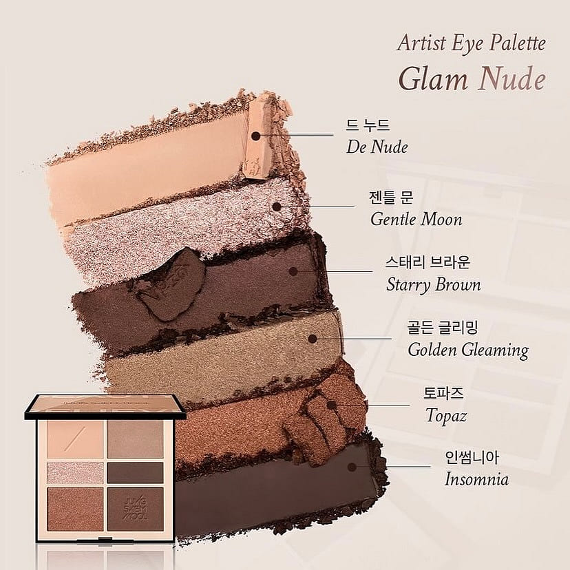 JUNG SAEM MOOL Artist Eye Palette 15g 02 Glam Nude 1 each