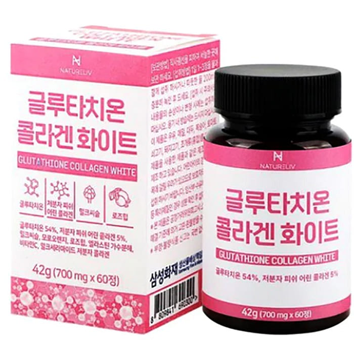 High Content Glutathione Collagen White with Milk Thistle 700mg (60 Tablets) 1 each
