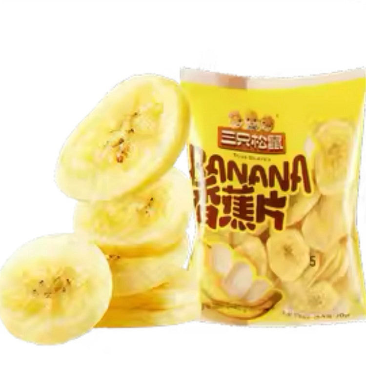 Three Squirrels Banana Chips 70g 1 each