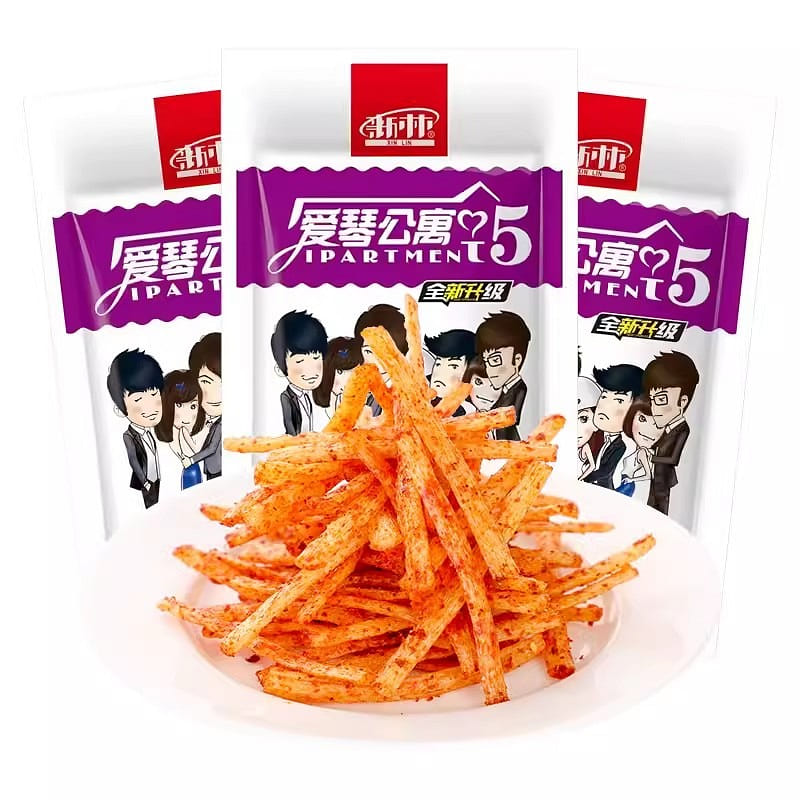 Xinlin Aiqin Apartment 5 spicy strips 19g nostalgic spicy snacks 19 g