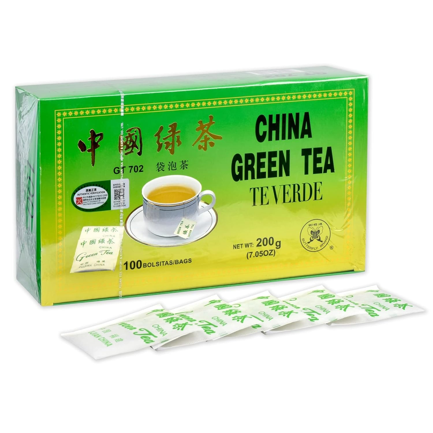 Chinese Green Tea Bags, 100 bags 1 個
