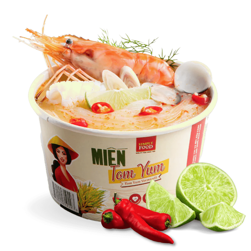Simply Food Tom Yum Vermicelli Glass Instant Noodle Bowl 1 count 1 each