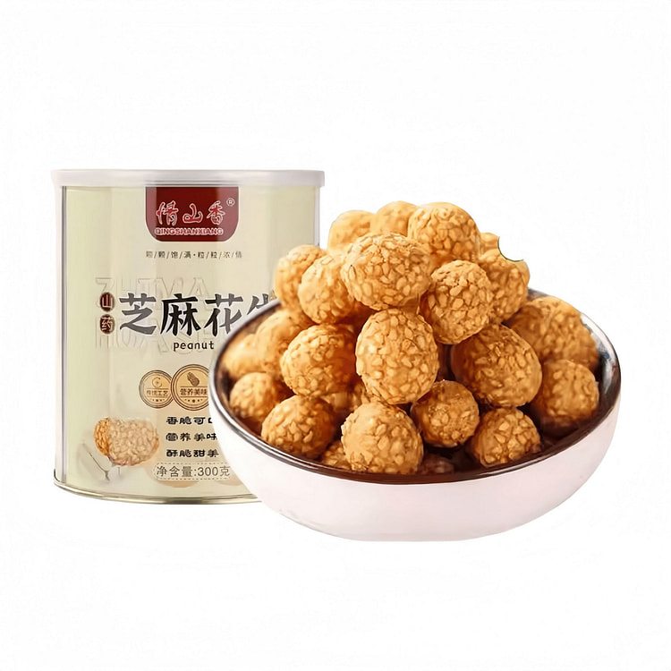 情山乡罐装山药芝麻花生豆即食无壳脆皮300g*1罐 300 克