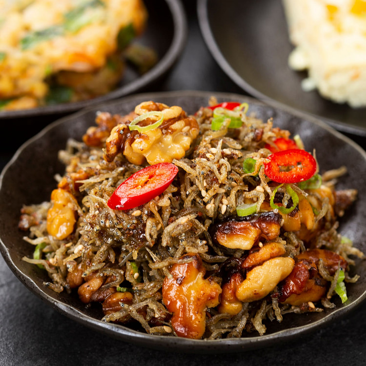 Stir-fried Anchovies w/ Walnuts - Myeolchi Bokkeum