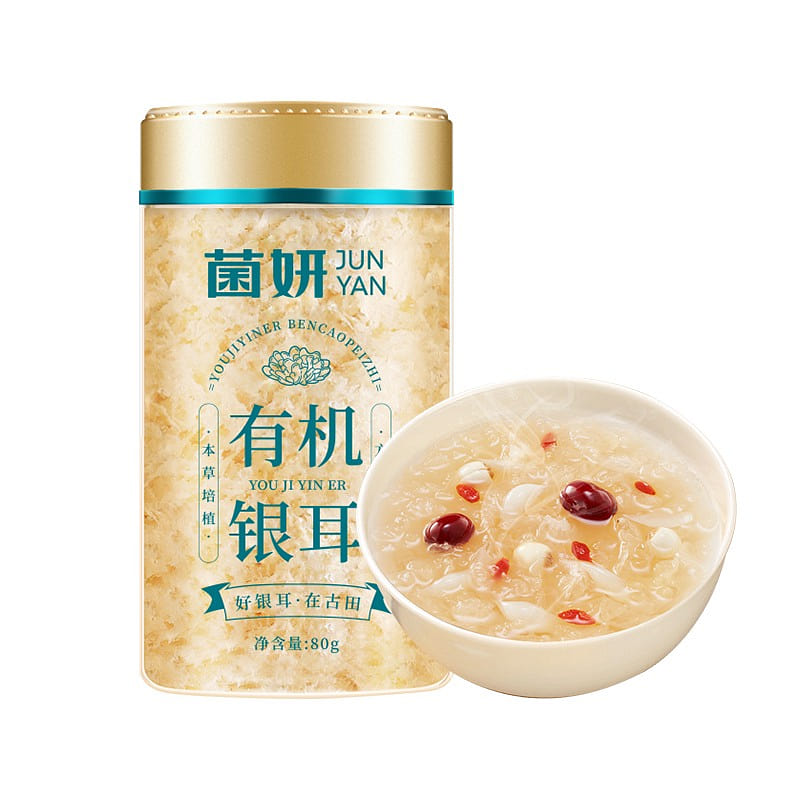 菌妍 有机银耳 免洗古田银耳羹冲泡10分钟快速出胶 80 克