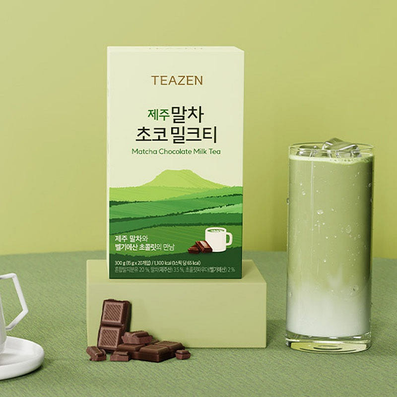 TEAZEN Kombucha Milk Tea jeju matcha chocolate 1 box