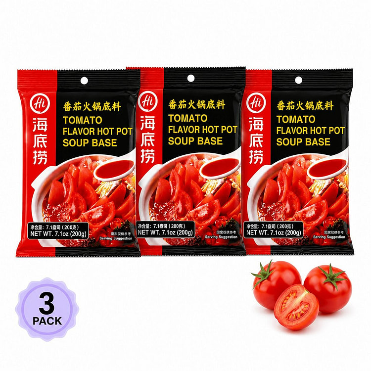 Haidilao Tomato Hot Pot Soup Base 3 Pack 3 pack