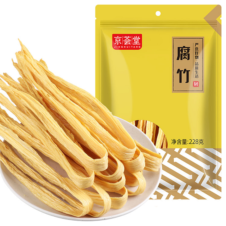 京荟堂腐竹干货手工黄豆制品 228g*1袋装