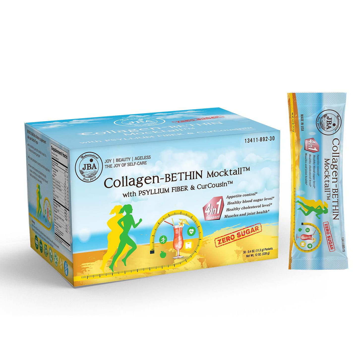 JBA Collagen BETHIN Mocktail with PSYLLIUM FIBER 30 each