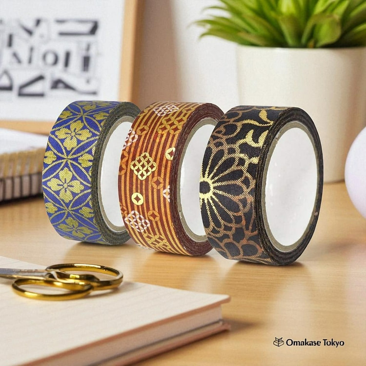 Japanese Washi Masking Tape Set 3 Rolls (Cloisonne
