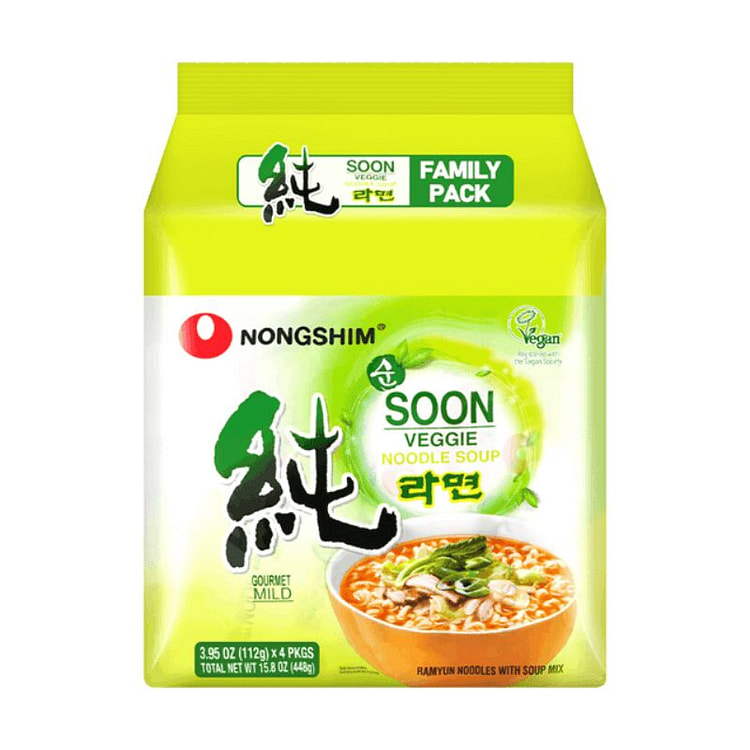 Nongshim Soon 素食拉面 4 包