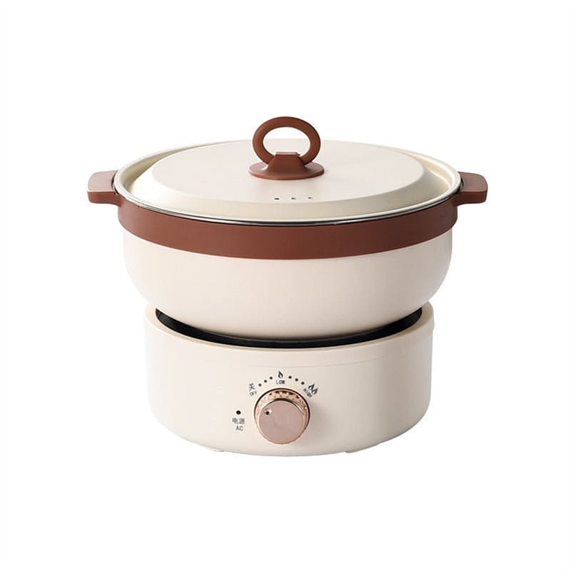 Folding Electric Hot Pot US Plug 110V Beige 1 each