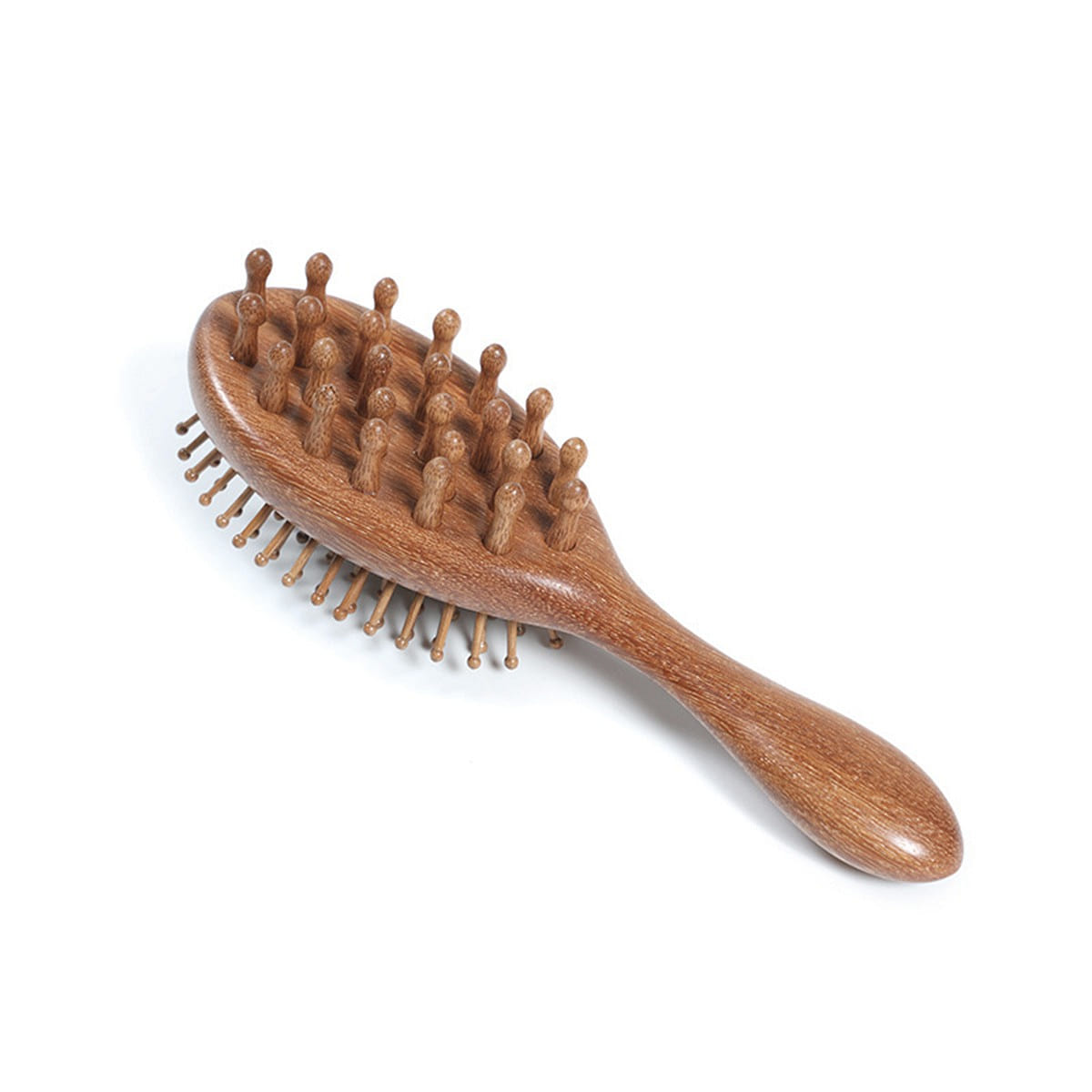 Double-sided sandalwood fluffy hair airbag comb 1 each