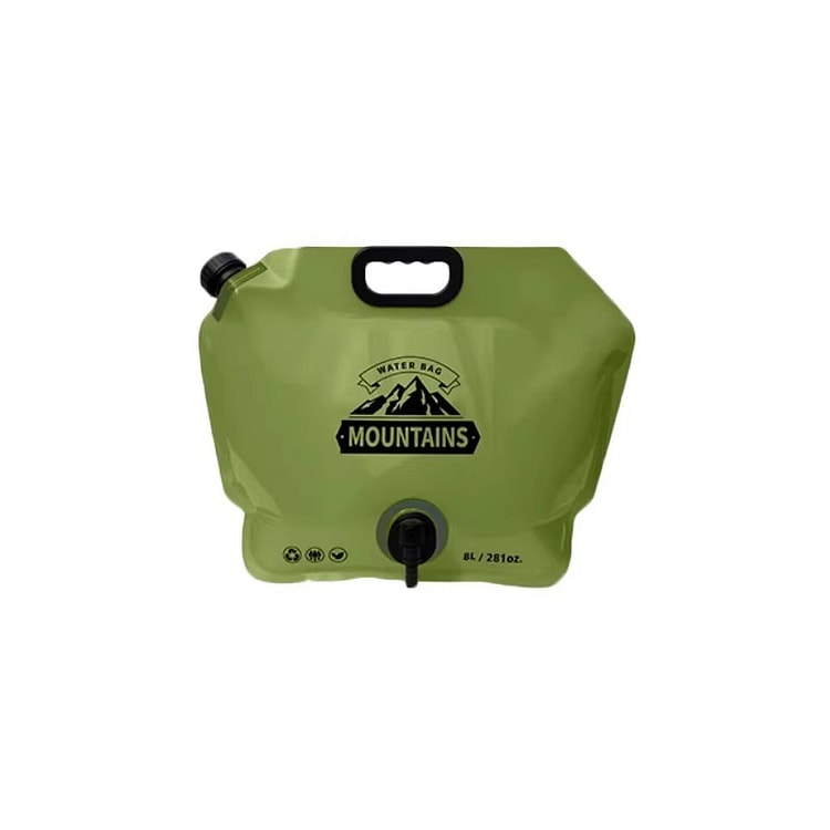 户外便携式折叠水袋大容量加厚软体储水袋军绿色1个 1 份
