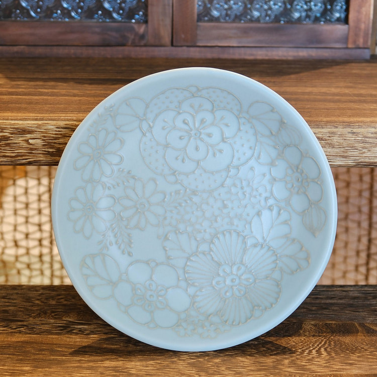 Artist Nazumi Taniguchi Flower 18.5cm L Plate #4
