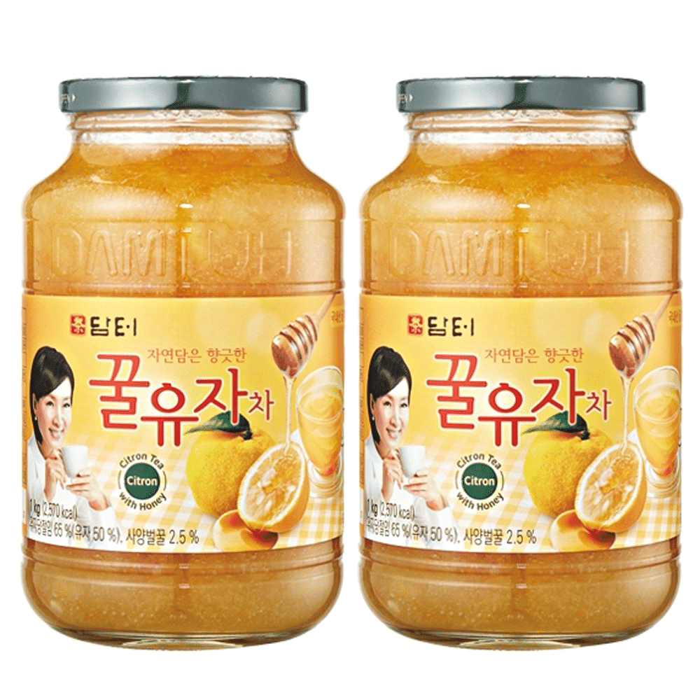 Damtuh Honey Citron Yuja Tea, 1kg x 2 Bottles 4.5 lb