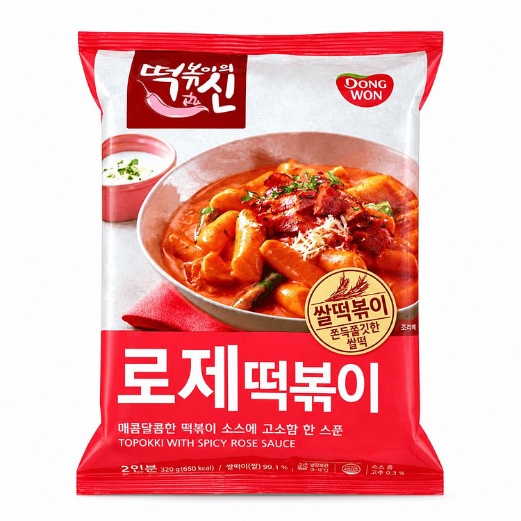 Dongwon Rose Topokki Pouch 360g (2 Serving) 1 each