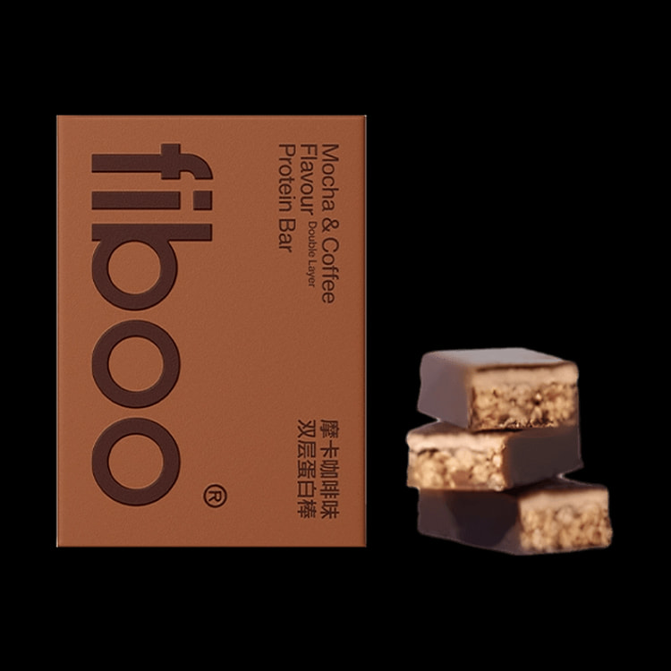FIBOO Double Layer Protein Bars #Mocha & Coffee Flavor 5pcs