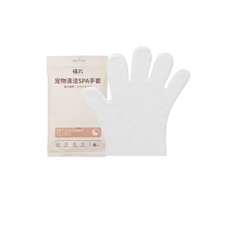 [HiiiGet] FUKUMARU Pet Cleaning Gloves 6 each