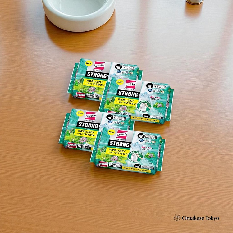 Quickle 马桶座湿巾，香草香味，4 片装