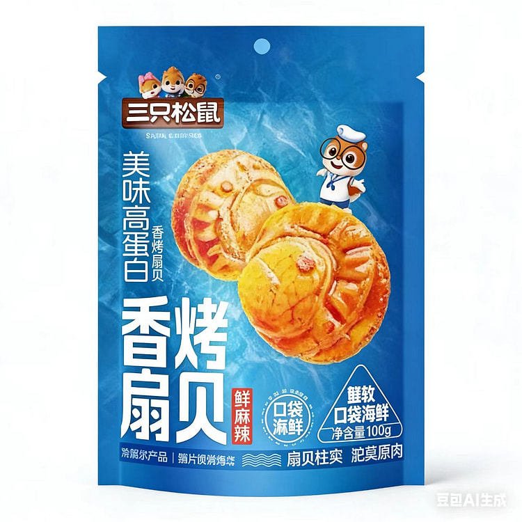 三只松鼠香辣扇贝100g 1 包