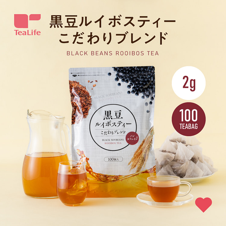 Tea Life Black Bean Rooibos Tea 100 Bags 1 pack