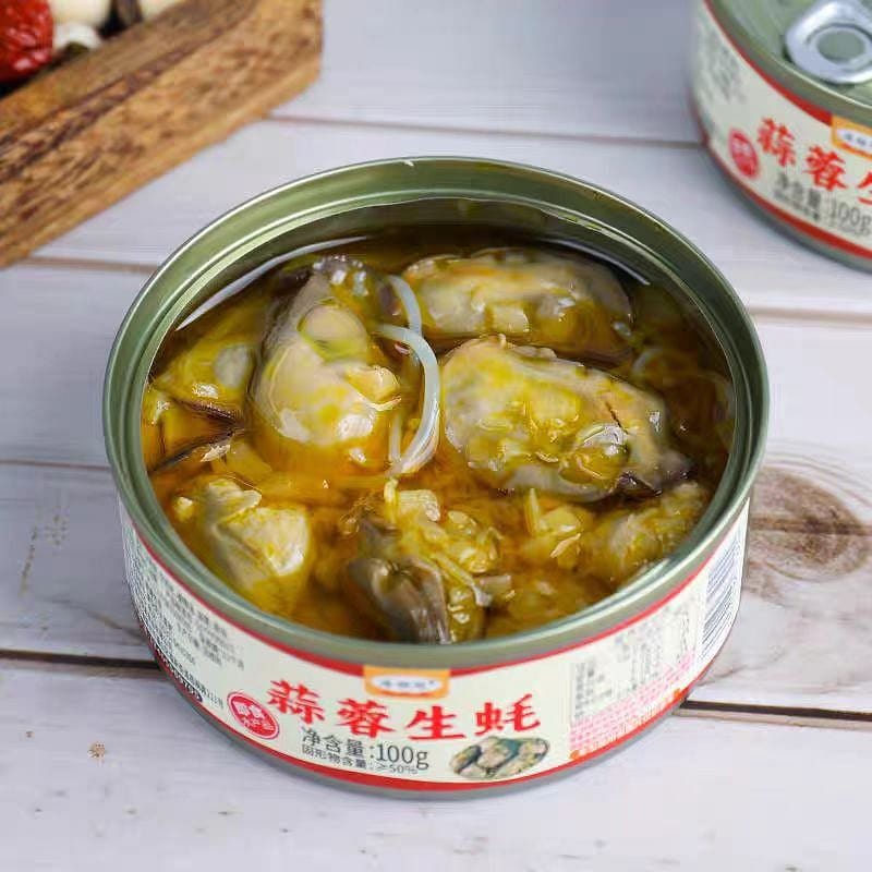 Hailing Crown Garlic Oyster Meat Fan Canned Food 100 g