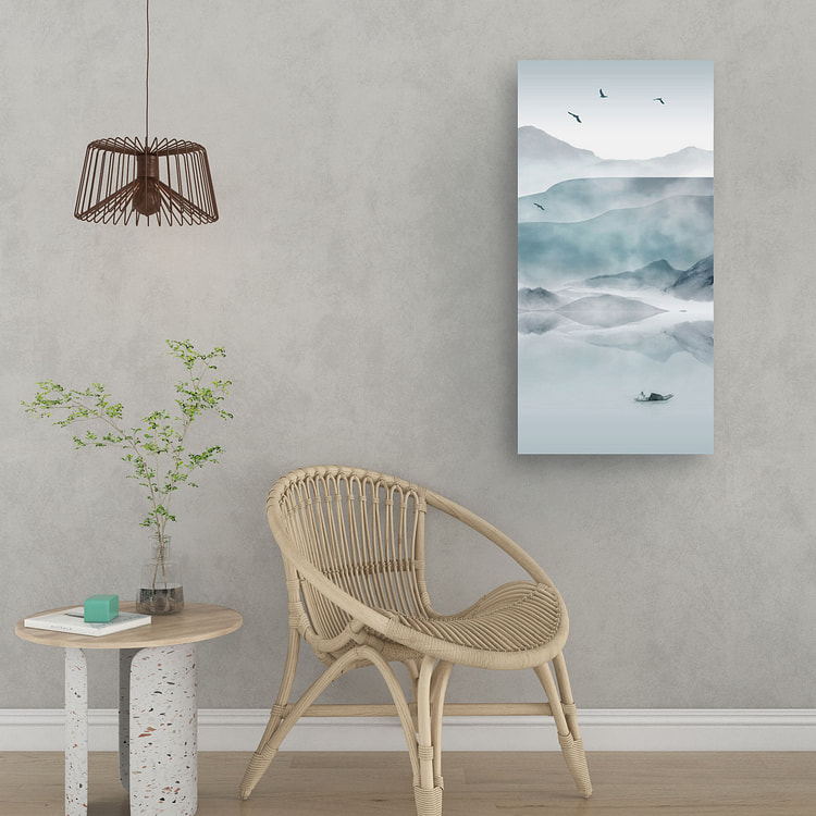 Yi Paintings 装饰画 山水间 实木内框装裱 40cm x 80cm C款