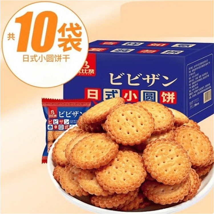 比比赞日式小圆饼干160g*1盒 160 克