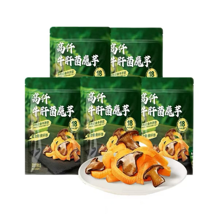 卫龙高纤牛肝菌魔芋爽18g*5袋素食毛肚膳食纤维 90 克