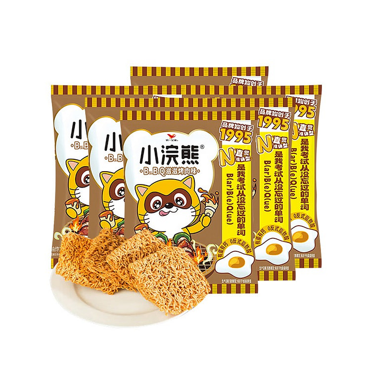 Little Raccoon BBQ Flavor Crispy Noodles 35g*6 6 pack