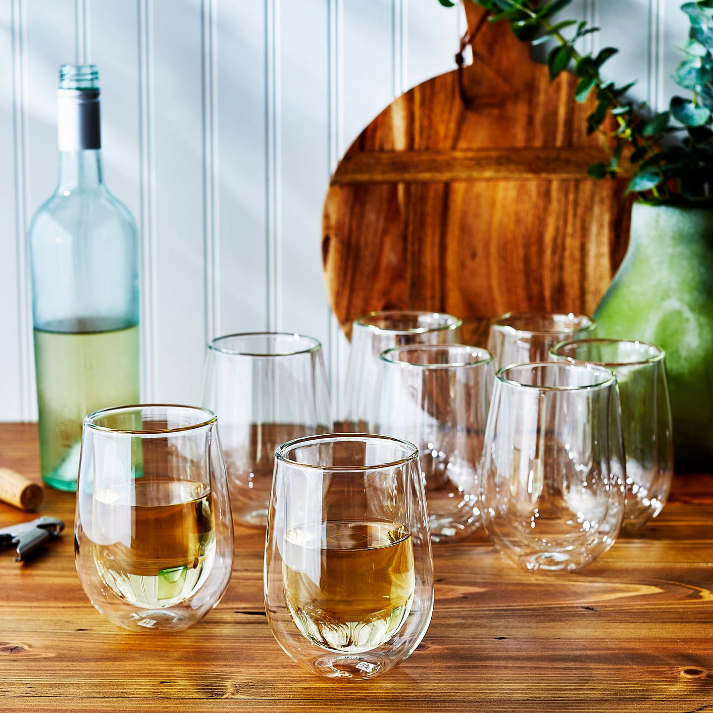 ZWILLING Sorrento 8-pc Double-Wall White Wine Stemless Glass Set 1 each