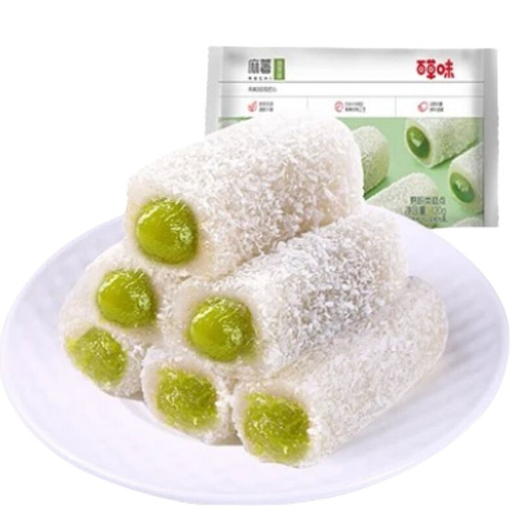 百草味夹心抹茶麻薯 糯米糍  2袋