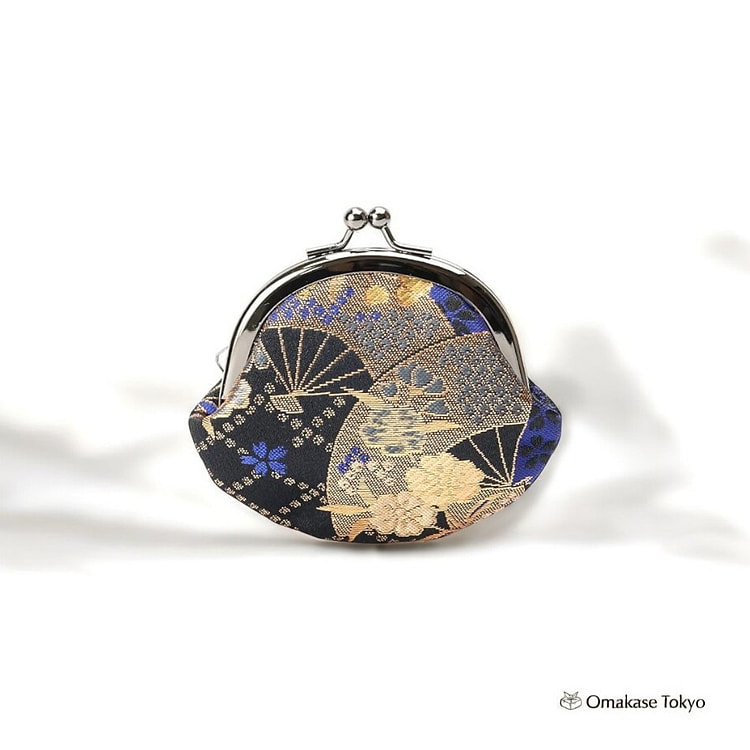 Kyoto Geibido Nishijin Weave Coin Purse Black 140 g