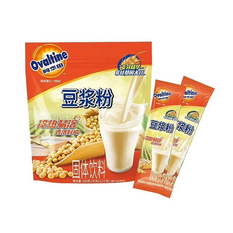 阿华田速溶冷热泡不结块豆浆粉原味早餐360g*2袋 720 克