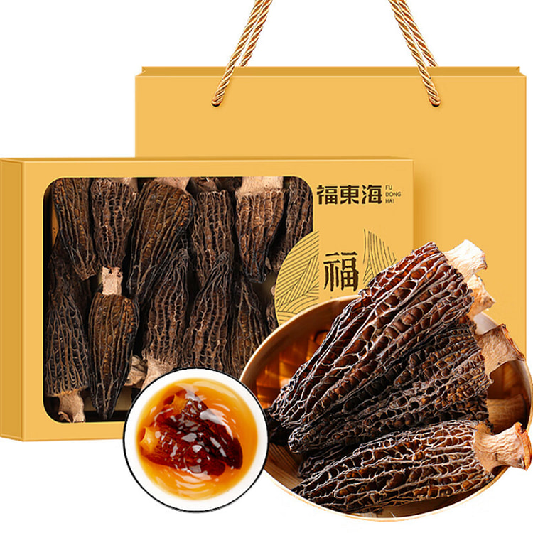 福东海云南野生头茬羊肚菌（6-8cm)100g/盒