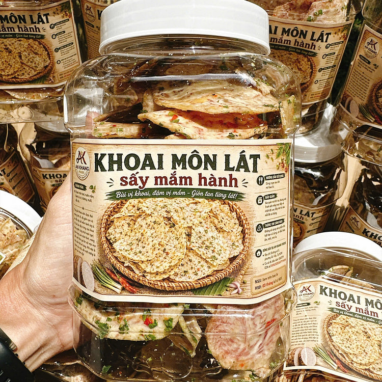 Khoai Môn Lát Sấy Mắm Hành - Món Ngon Miền Tây 1 hộp