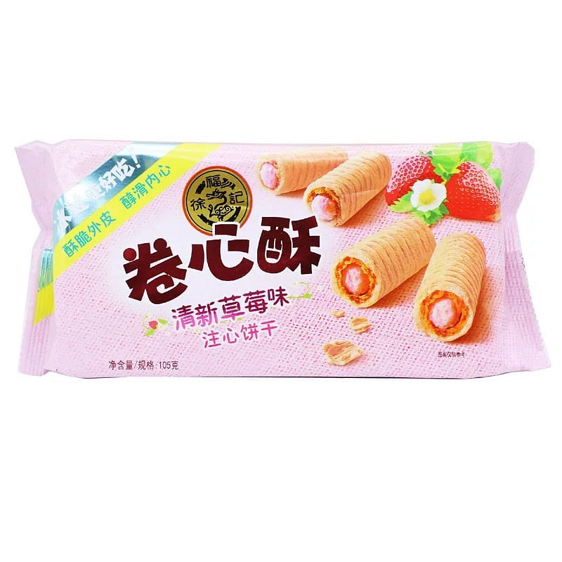 徐福记卷心酥清新草莓味 105 克