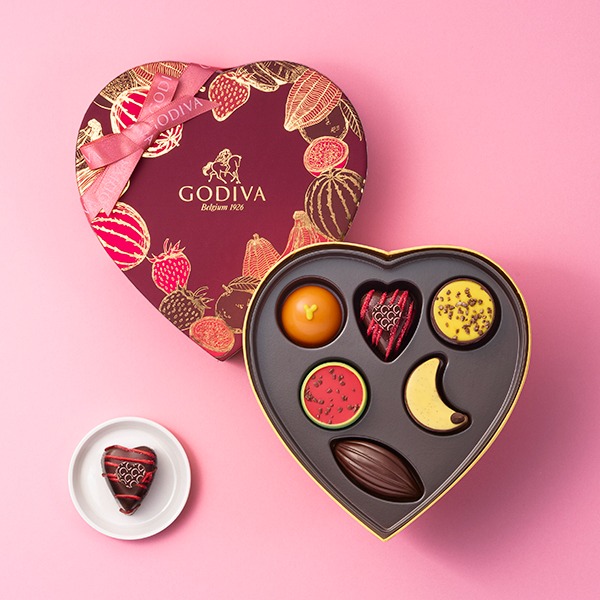 GODIVA 2024 Valentine Limited Frutis Basket Selection 6 pcs 134 กรัม