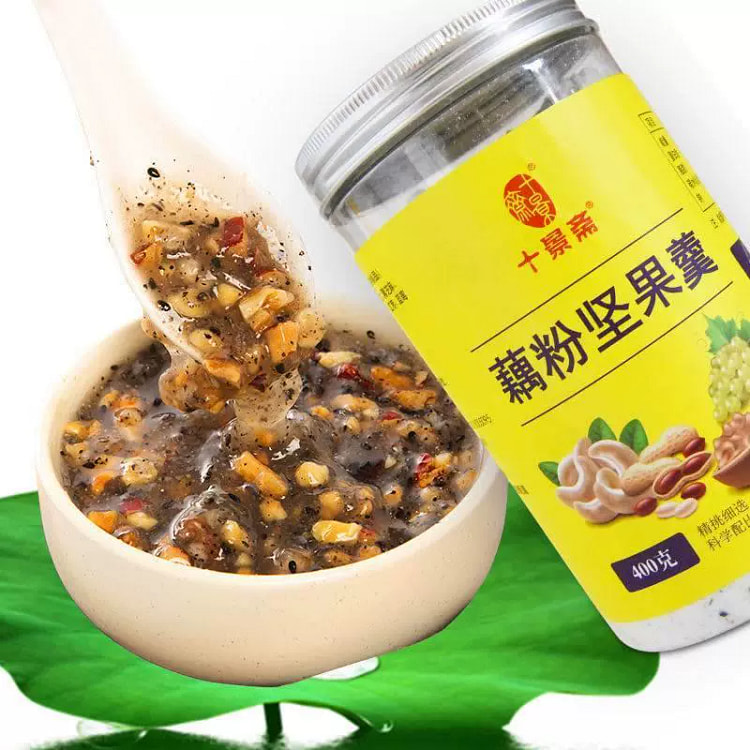 十景斋坚果藕粉羹 藕粉坚果羹 营养早餐代餐即食400g*1罐