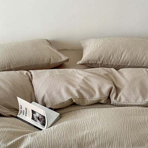 Timber Weave Bedding Set King Size Linen 2000 g