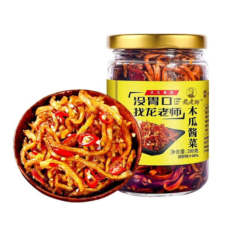 龙老师 香辣木瓜丝下饭菜280g*1瓶 280 克