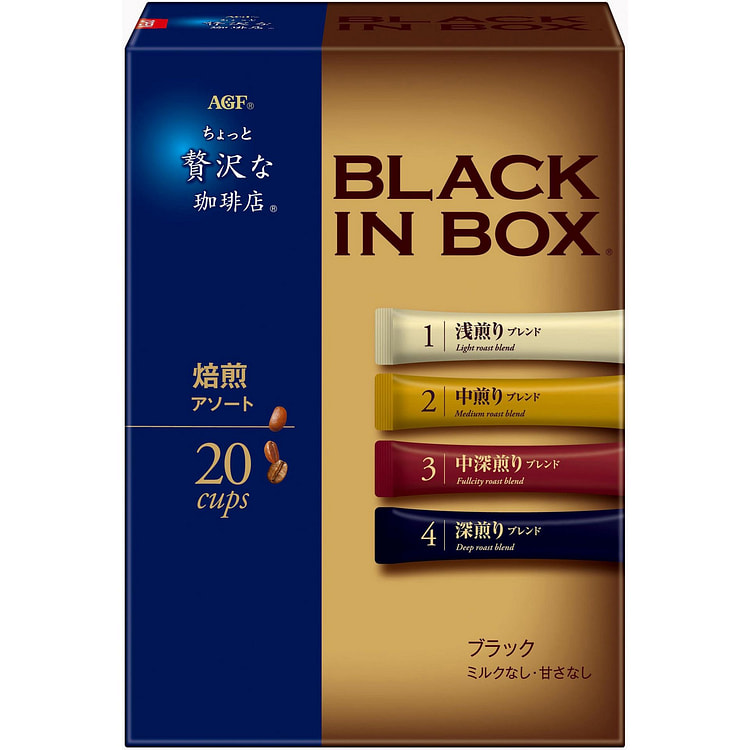 AGF 奢华咖啡店综合焙煎即溶咖啡棒（四种口味）