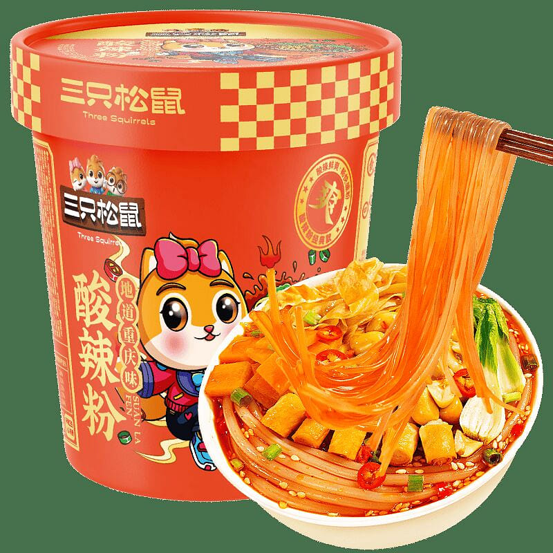 Hot And Sour Noodles 130g*3 Buckets 390 グラム